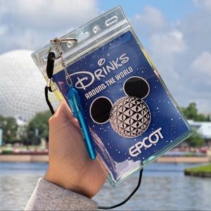 BRAND NEW Disney Epcot “Drinks Around The World” Passport Booklet Lanyards